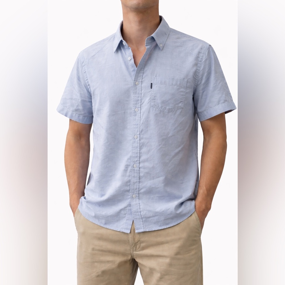 Oakley Light Blue Casual Button Down Shirt